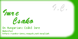imre csako business card